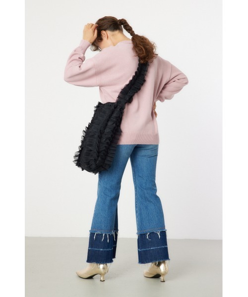 RODEO CROWNS WIDE BOWL（ロデオクラウンズワイドボウル）の「RCS加工ニットトップス（ニット/セーター・レディース・ライトベージュ/ネイビー系1/ブラック/ピンク・MEDIUM/LARGE）」の15枚目の写真