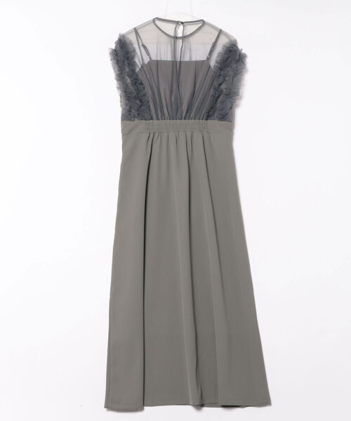 MAISON BREEZE（メゾンブリーズ）の「【MAISON BREEZE】チュールフリルワンピース 結婚式 二次会 成人式 謝恩会 パーティー フォーマル オケージョン（ワンピース・レディース・ブラック/チャコールグレー/ベージュ・FREE）」の18枚目の写真