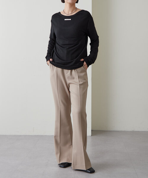 Omekashi（オメカシ）の「Nowhere Uネック2WAYロンT（Tシャツ/カットソー・レディース・オフホワイト/ブラック/グレー/ピンク/ブルー・FREE）」の16枚目の写真