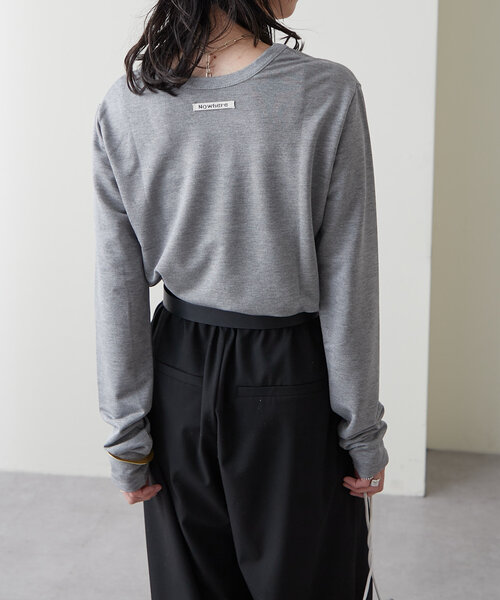 Omekashi（オメカシ）の「Nowhere Uネック2WAYロンT（Tシャツ/カットソー・レディース・オフホワイト/ブラック/グレー/ピンク/ブルー・FREE）」の8枚目の写真