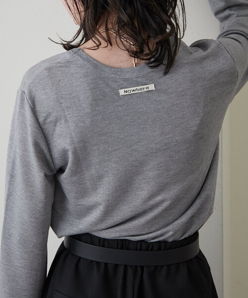 Omekashi（オメカシ）の「Nowhere Uネック2WAYロンT（Tシャツ/カットソー・レディース・オフホワイト/ブラック/グレー/ピンク/ブルー・FREE）」の7枚目の写真