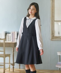 組曲（クミキョク）の「【150-170㎝】KUMIKYOKU NAVY ジャンパースカート（スカート・キッズ）」