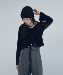 UNITED TOKYO（ユナイテッドトウキョウ）の「スノーベロアギャザートップス｜ウォッシャブル（Tシャツ/カットソー）」