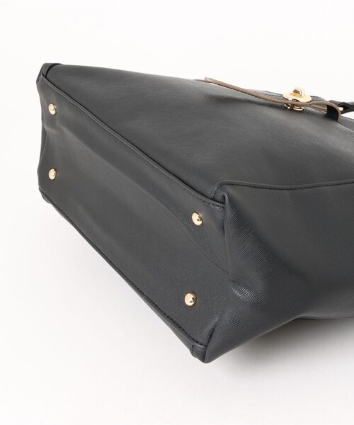 m.f.editorial（エムエフエディトリアル）の「【A4対応】m.f.エディトリアル レディース ひねり金具付き トートバッグ（トートバッグ・レディース・ベージュ/ブラック・FREE）」の4枚目の写真