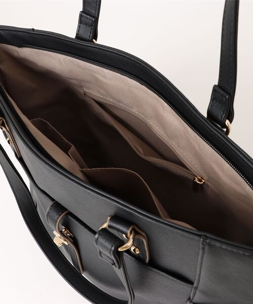 m.f.editorial（エムエフエディトリアル）の「【A4対応】m.f.エディトリアル レディース ひねり金具付き トートバッグ（トートバッグ・レディース・ベージュ/ブラック・FREE）」の5枚目の写真