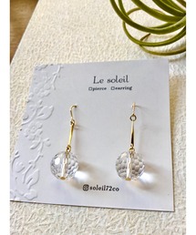 【Le soleil】リュクス感　スワロフスキーピアス(MA)