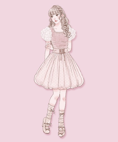 mellfy memory（メルフィーメモリー）の「Angel tulle balloon スカート（スカート・レディース・ピンク/ホワイト・M/S）」の12枚目の写真