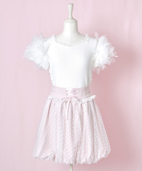 mellfy memory（メルフィーメモリー）の「Angel tulle balloon スカート（スカート・レディース・ピンク/ホワイト・M/S）」の13枚目の写真