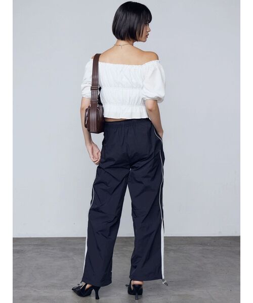 EMODA  エモダ ギャザージップシャツトップ 即納 セール】ギャザージップシャツトップ（シャツ/ブラウス）｜EMODA