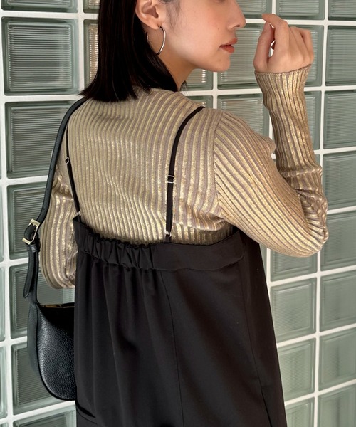 Doux archives(ドゥアルシーヴ)の「メタリックリブニット(ニット/セーター・レディース・ブラック/シルバー/ゴールド・FREE)」の19枚目の写真