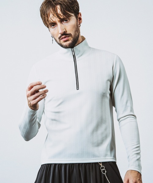 セール】スリムフィットハーフZIP-PO(プルオーバー)（Tシャツ