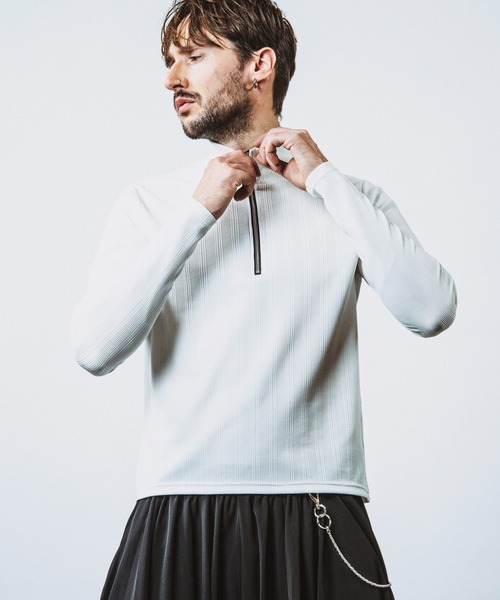 セール】スリムフィットハーフZIP-PO(プルオーバー)（Tシャツ