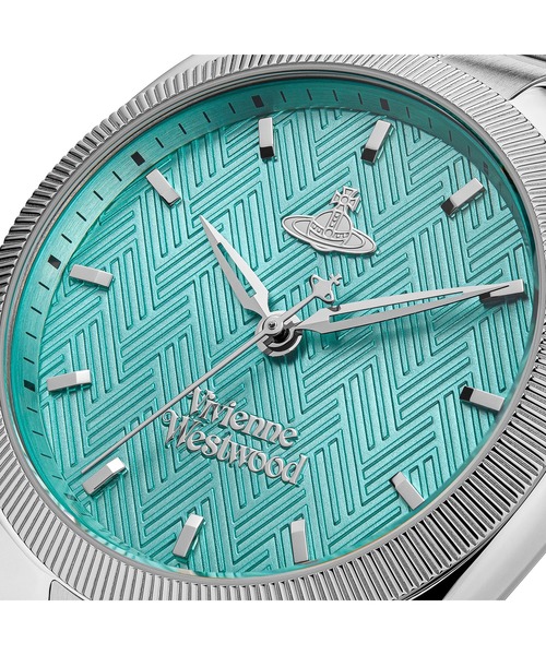 Vivienne Westwood(ヴィヴィアンウエストウッド)の「「Vivienne Westwood/ヴィヴィアン・ウエストウッド」ミューズ レディース クォーツ ウォッチ、オレンジ ダイヤル & シルバー ステンレススチール ブレスレット(アナログ腕時計・レディース・シルバー系/ターコイズブルー・37mm)」の17枚目の写真