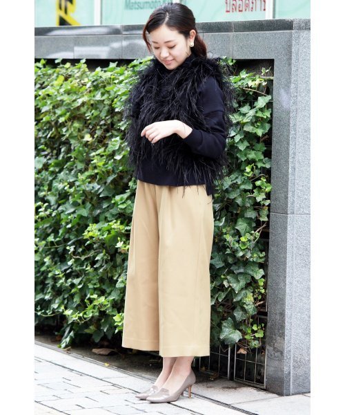 La TOTALITE(ラトータリテ)の「サトウサンコラボ バックギャザーワイドパンツ◆(その他パンツ・レディース・ホワイト/キャメル/ネイビー/ブラック・36/38)」の13枚目の写真