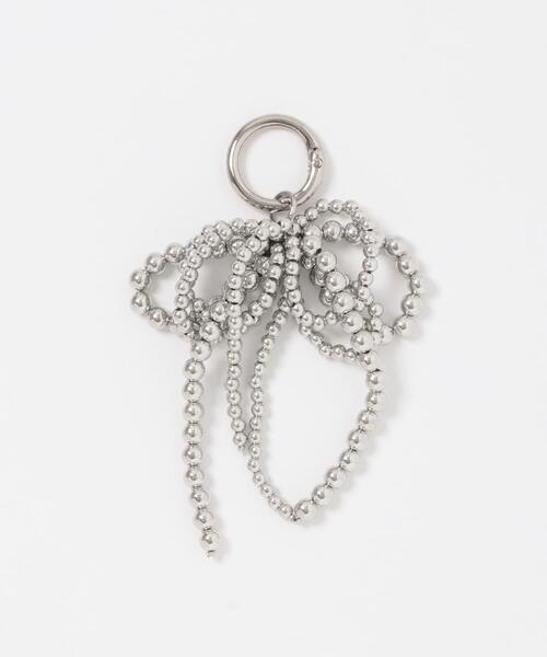 SENSE OF PLACE by URBAN RESEARCH（センスオブプレイスバイアーバンリサーチ）の「『WEB/一部店舗限定』リボンチャーム（キーホルダー・レディース・ブラック/シルバー・ONE）」の4枚目の写真