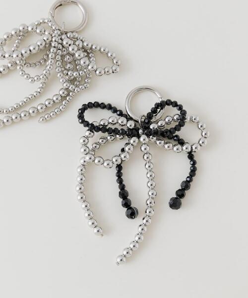 SENSE OF PLACE by URBAN RESEARCH（センスオブプレイスバイアーバンリサーチ）の「『WEB/一部店舗限定』リボンチャーム（キーホルダー・レディース・ブラック/シルバー・ONE）」の9枚目の写真