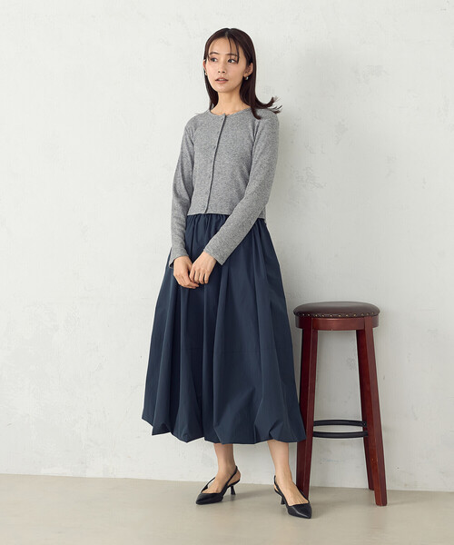 COMME CA ISM（コムサイズム）の「【アンサンブル対応】クロップド丈カーデガン（カーディガン/ボレロ・レディース・アイボリー/マスタード/チャコール/ライトグレー・MEDIUM/LARGE）」の10枚目の写真