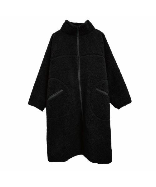 aquagarage（アクアガレージ）の「スタンドカラーボアコート（その他アウター・レディース・グレイッシュベージュ/ブラック/グレー・ONESIZE）」の16枚目の写真