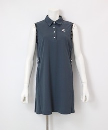 極美品　アルチビオ 　ワンピース　ポロワンピース　ノースリーブ　チャコール 小さいサイズ 吸汗速乾・UVカットポロマキシワンピース 低身長