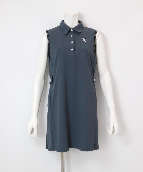 archivio(アルチビオ)の「<LADIES>UV速乾ポロノースリワンピース(ワンピース・レディース・ライトパープル/ホワイト/グレー/ブラック・S/M/L)」の4枚目の写真