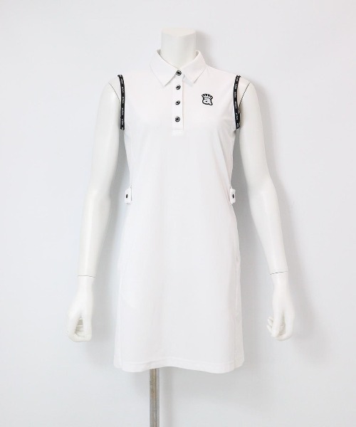 archivio(アルチビオ)の「<LADIES>UV速乾ポロノースリワンピース(ワンピース・レディース・ライトパープル/ホワイト/グレー/ブラック・S/M/L)」の2枚目の写真