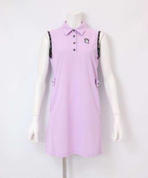 archivio(アルチビオ)の「<LADIES>UV速乾ポロノースリワンピース(ワンピース・レディース・ライトパープル/ホワイト/グレー/ブラック・S/M/L)」の5枚目の写真