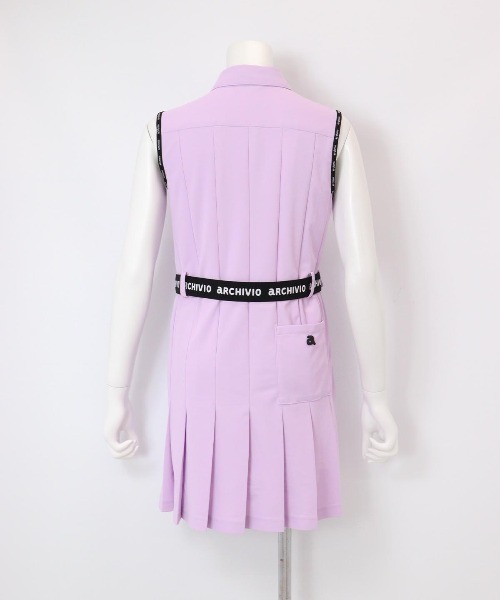 archivio(アルチビオ)の「<LADIES>UV速乾ポロノースリワンピース(ワンピース・レディース・ライトパープル/ホワイト/グレー/ブラック・S/M/L)」の6枚目の写真