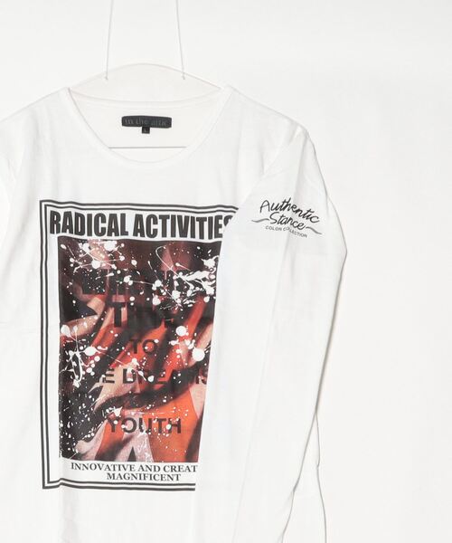in the attic(インジアティック)の「『in the attic』ヴィンテージプリントクルーネックL/S-T(Tシャツ/カットソー・メンズ・ホワイト/ブラック・LARGE/X-LARGE)」の3枚目の写真
