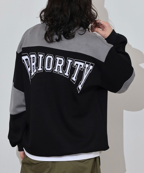 RE730(アールイーセブンサーティー)の「Cardboard knit hockey sweatshirt shirt / ダンボールニットホッケートレーナーシャツ unisex(スウェット・メンズ・オフホワイト/ブラック・L/M)」の10枚目の写真