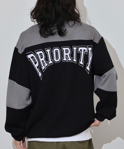 RE730(アールイーセブンサーティー)の「Cardboard knit hockey sweatshirt shirt / ダンボールニットホッケートレーナーシャツ unisex(スウェット・メンズ・オフホワイト/ブラック・L/M)」の11枚目の写真