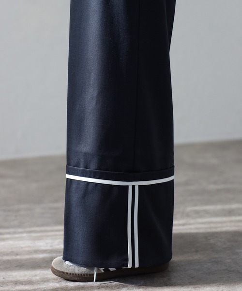 セール】配色パイピングラインタックワイドパンツ（その他パンツ