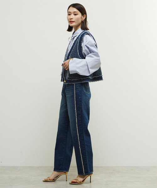 Soffitto デニムツイード見え加工ベスト Soffitto｜デニムツイード見え加工ベスト | Rakuten Fashion