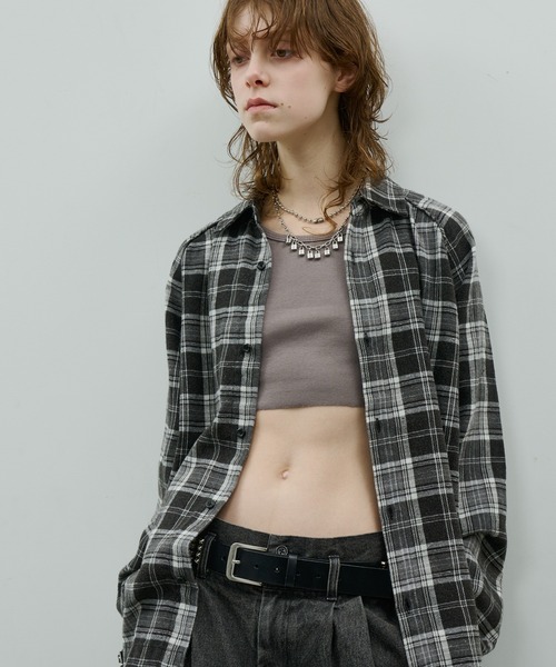 AFF AIVER（エイエフエフアイバー）の「AFF AIVER　ヘビースノーウォッシュラグランチェックシャツ（シャツ/ブラウス・メンズ・ブルー/ブラック/レッド・SMALL/MEDIUM/LARGE）」の8枚目の写真