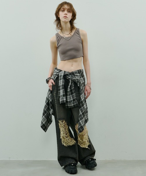 AFF AIVER（エイエフエフアイバー）の「AFF AIVER　ヘビースノーウォッシュラグランチェックシャツ（シャツ/ブラウス・メンズ・ブルー/ブラック/レッド・SMALL/MEDIUM/LARGE）」の14枚目の写真