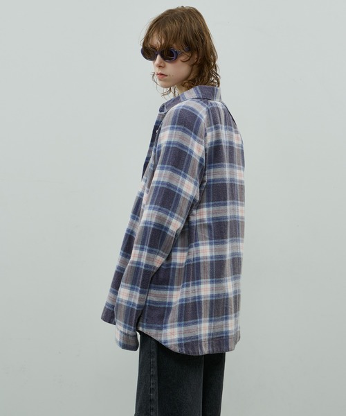 AFF AIVER（エイエフエフアイバー）の「AFF AIVER　ヘビースノーウォッシュラグランチェックシャツ（シャツ/ブラウス・メンズ・ブルー/ブラック/レッド・SMALL/MEDIUM/LARGE）」の18枚目の写真