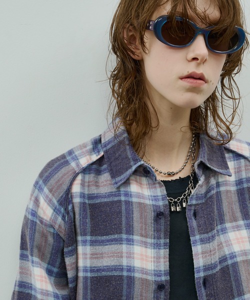 AFF AIVER（エイエフエフアイバー）の「AFF AIVER　ヘビースノーウォッシュラグランチェックシャツ（シャツ/ブラウス・メンズ・ブルー/ブラック/レッド・SMALL/MEDIUM/LARGE）」の20枚目の写真