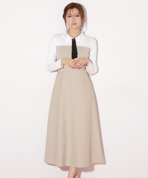 セール】◇ 2wayタイ付ソウバリフレアワンピース（ワンピース）｜JILL