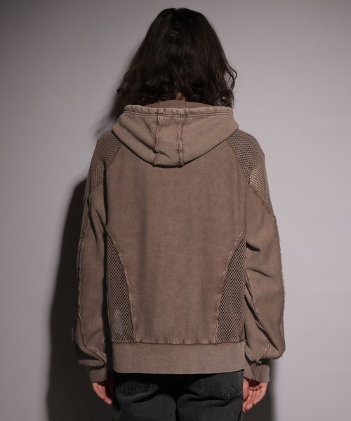 メッシュフードパーカー(HARE) HARE パーカー OVERメッシュZIPパーカー(HARE) メンズ