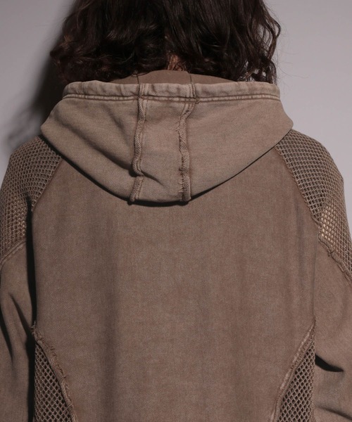 HARE（ハレ）の「【UNDERGROUND MODE】メッシュキリカエZIPパーカー(HARE)（パーカー・メンズ・ブラウン/ブラック・FREE）」の10枚目の写真