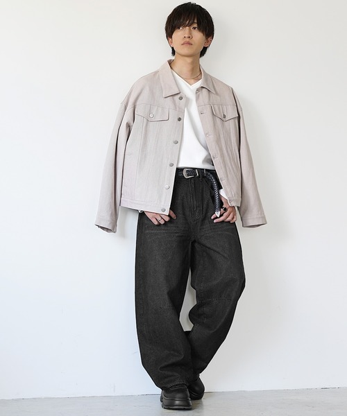 MinoriTY（マイノリティ）の「【MinoriTY select】バレルレッグイージーワイドデニムパンツ メンズ（デニムパンツ・メンズ・ライトグレー/ブラック/ライトブルー・M/L/LL）」の14枚目の写真