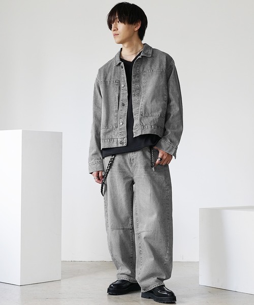 MinoriTY（マイノリティ）の「【MinoriTY select】バレルレッグイージーワイドデニムパンツ メンズ（デニムパンツ・メンズ・ライトグレー/ブラック/ライトブルー・M/L/LL）」の4枚目の写真