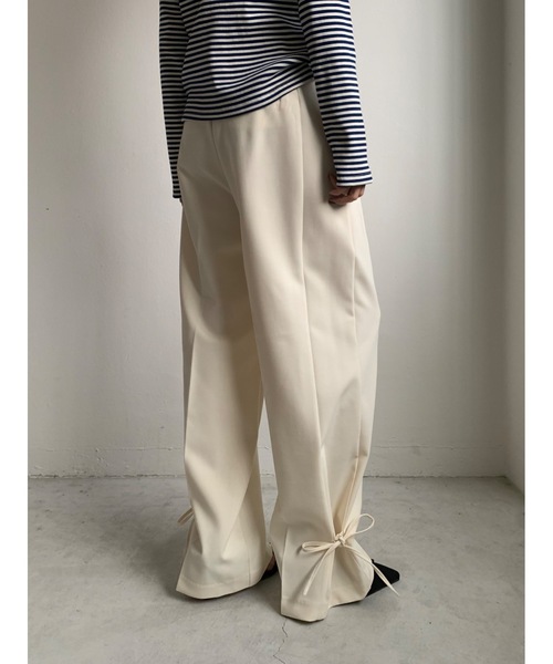 Didot.showroom（ディドット ショールーム）の「スクイーズリボントラウザーズ（その他パンツ・レディース・ネイビー/アイボリー・S/M）」の11枚目の写真