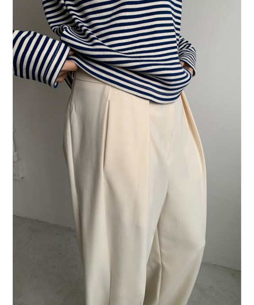 Didot.showroom（ディドット ショールーム）の「スクイーズリボントラウザーズ（その他パンツ・レディース・ネイビー/アイボリー・S/M）」の9枚目の写真