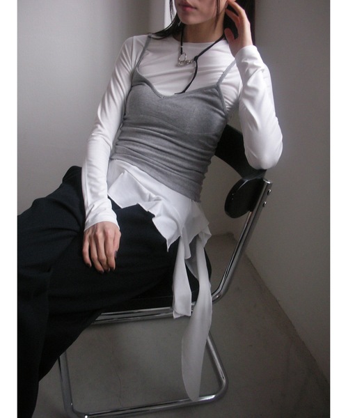 Didot.showroom（ディドット ショールーム）の「スクイーズリボントラウザーズ（その他パンツ・レディース・ネイビー/アイボリー・S/M）」の17枚目の写真