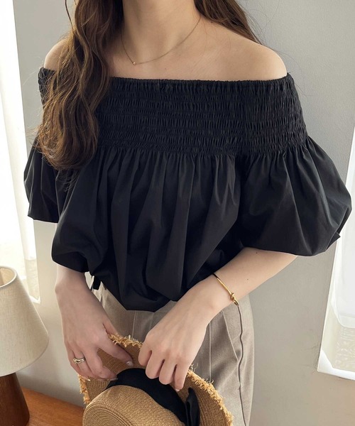 nelliy.（ネルリー）の「オフショルドロストシャーリングシャツブラウス（シャツ/ブラウス・レディース・オフホワイト/ブラック・LARGE/MEDIUM）」の17枚目の写真