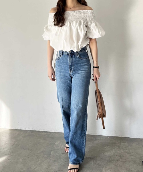 nelliy.（ネルリー）の「オフショルドロストシャーリングシャツブラウス（シャツ/ブラウス・レディース・オフホワイト/ブラック・LARGE/MEDIUM）」の15枚目の写真