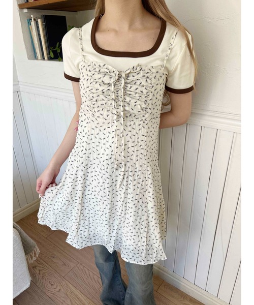 PHILLY(フィリー)の「【PHILLY】リトルフラワーキャミワンピース(ワンピース・レディース・レッド/ブラック/アイボリー・FREE)」の4枚目の写真