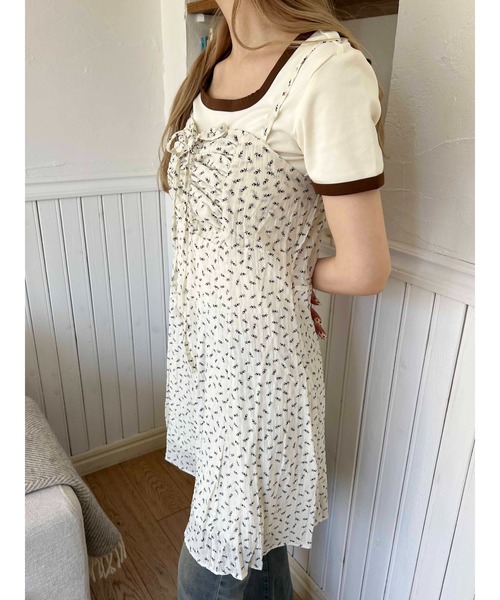 PHILLY(フィリー)の「【PHILLY】リトルフラワーキャミワンピース(ワンピース・レディース・レッド/ブラック/アイボリー・FREE)」の6枚目の写真