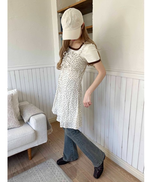 PHILLY(フィリー)の「【PHILLY】リトルフラワーキャミワンピース(ワンピース・レディース・レッド/ブラック/アイボリー・FREE)」の8枚目の写真