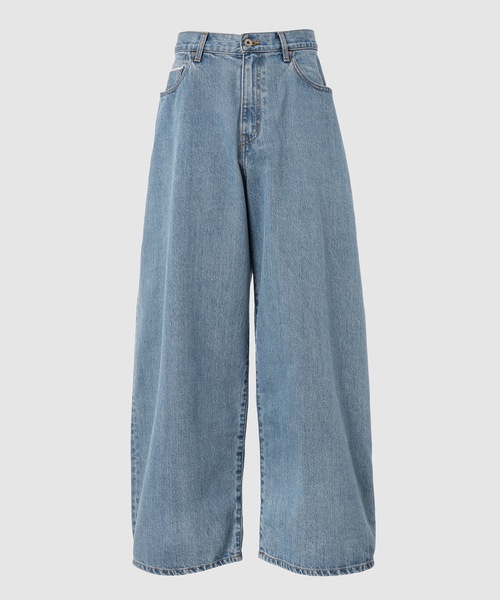DIGAWEL(ディガウェル)の「Wide straight jeans(デニムパンツ・メンズ・ブルー/ライトブルー・2)」の1枚目の写真